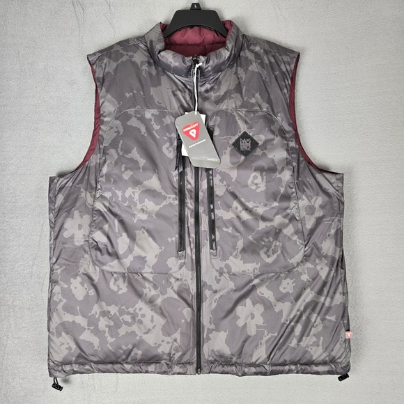 PUMA X P.A.M. Padded Vest Mens Large Black Reversible Puffer Outerwear‎ NWT